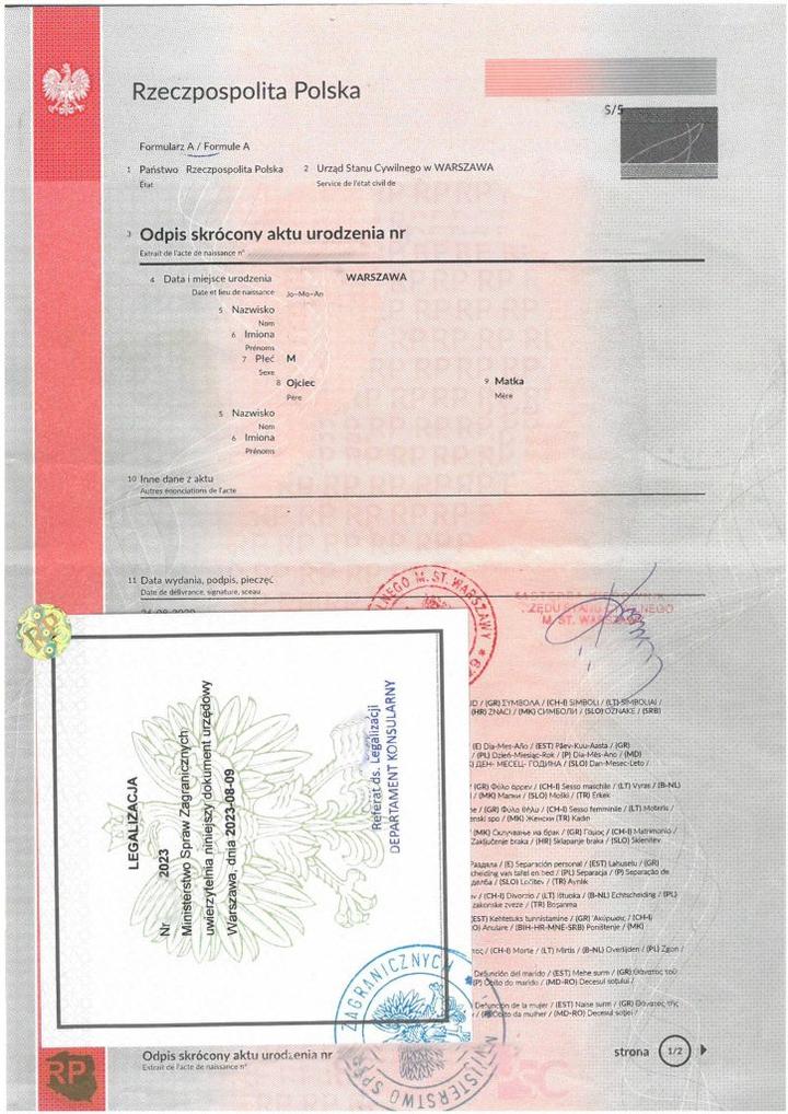 Odnalezienie aktu urodzenia